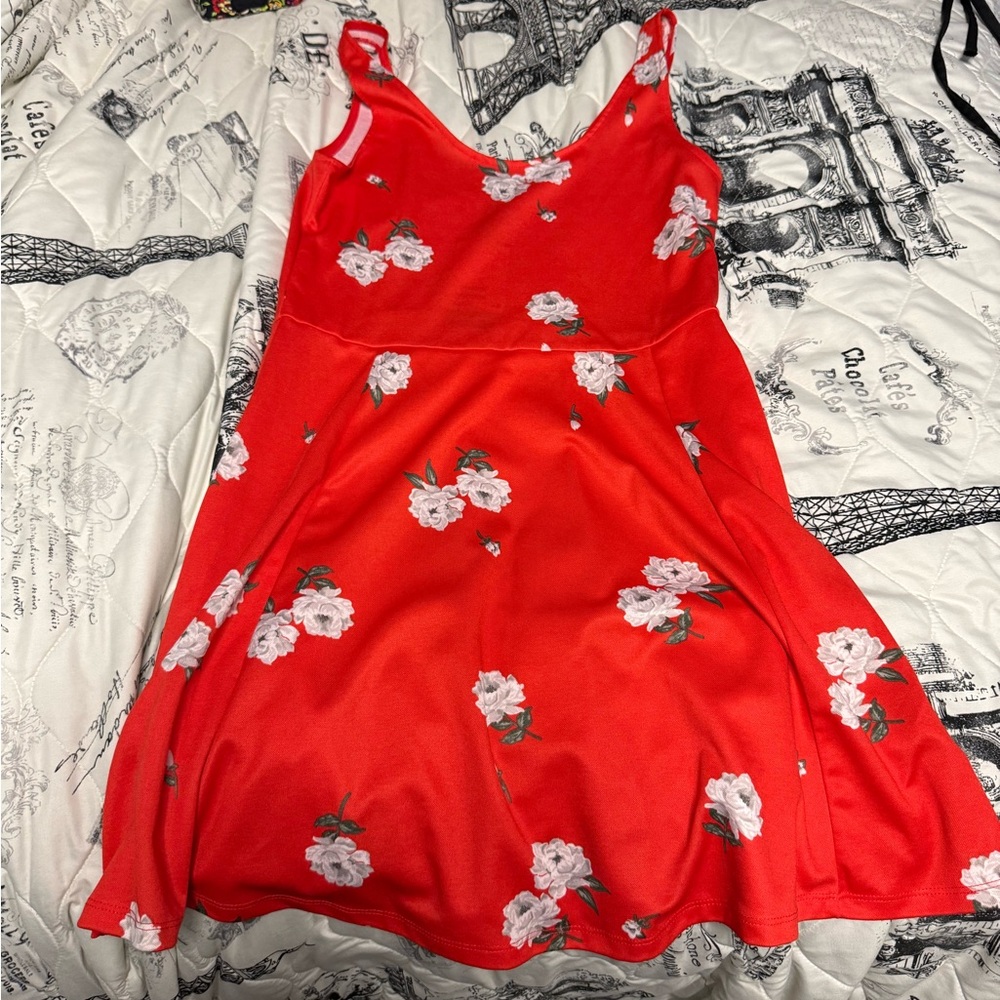 Divided Red and Pink Dress